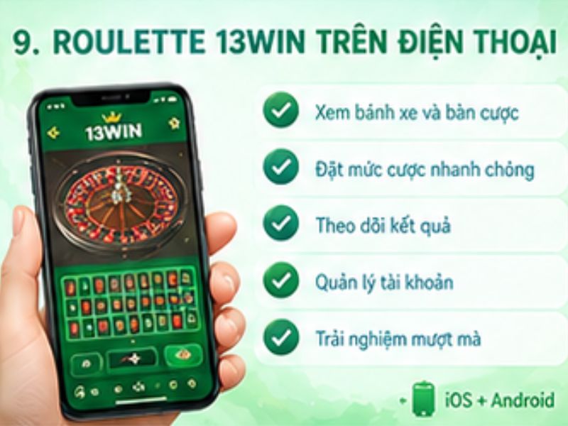 Chơi Roulette 13WIN trên điện thoại