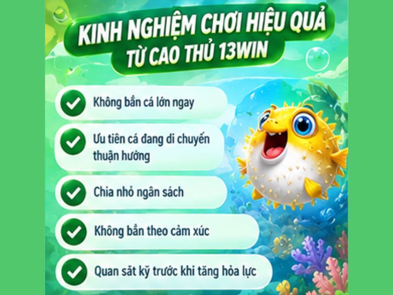 Kinh Nghiệm Bắn Cá H5 13WIN Dành Cho Tân Thủ