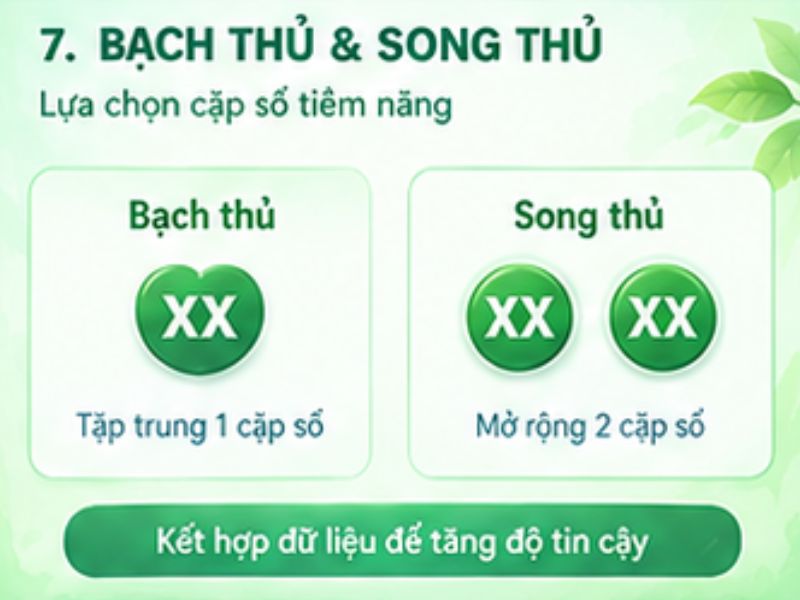Soi cầu bạch thủ và song thủ